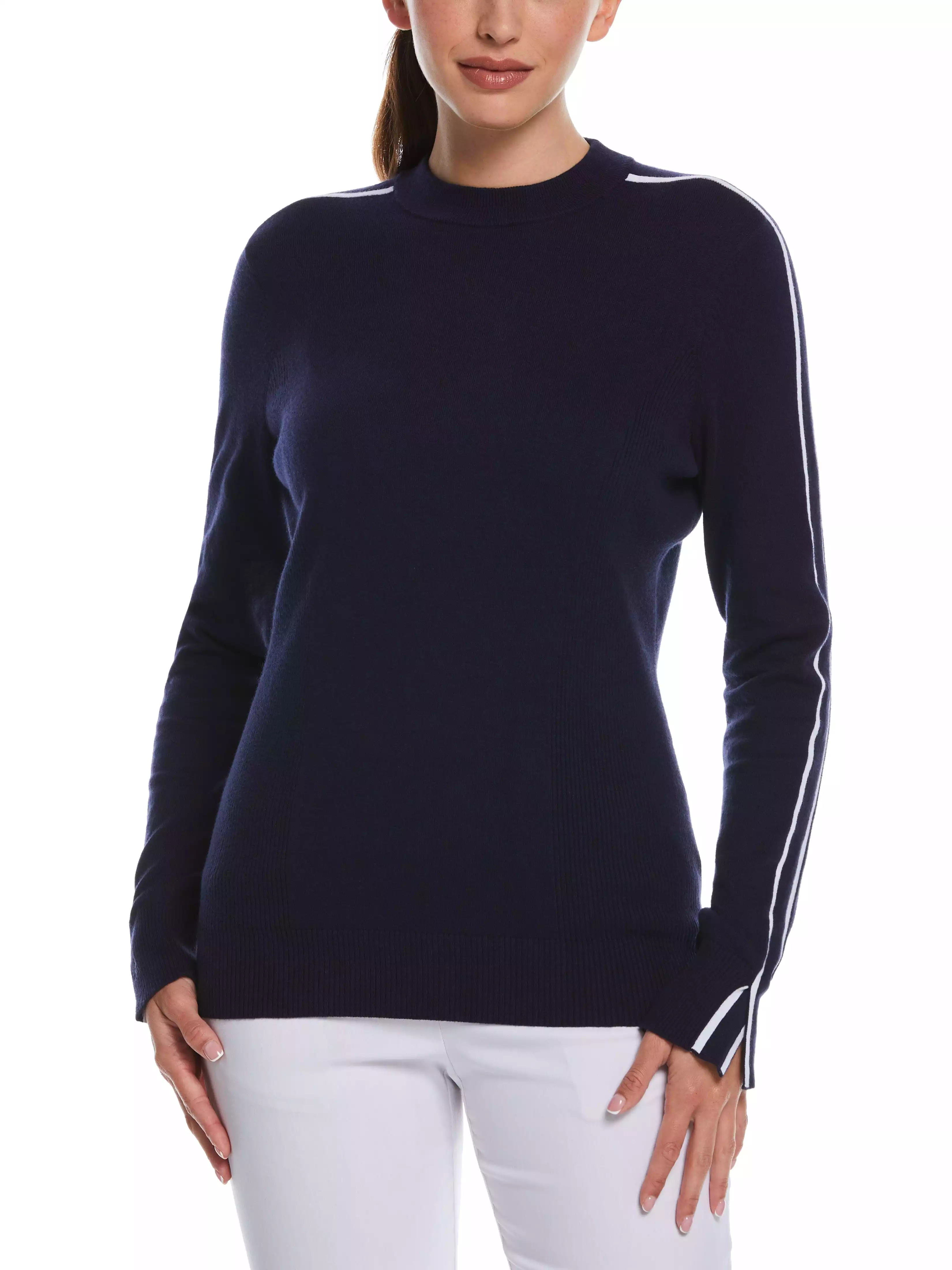 Womens Mock Neck Golf Sweater